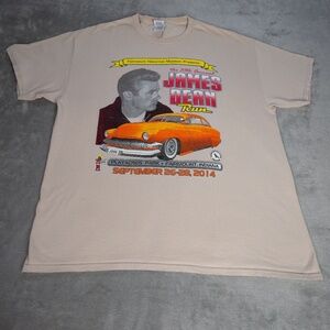 35th Annual James Dean Run 2014 Tee Mens XL Double Sided Graphic Print Shirt